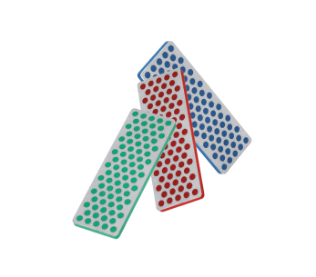 Set di 3 mini pietre per affilatura diamantate DMT W7EFC da 7 cm