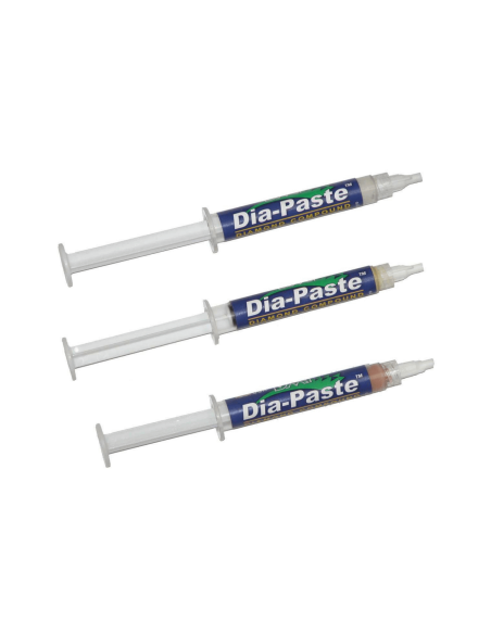 Conjunto de 3 seringas de pasta de polimento diamantada DMT Dia-Paste 1, 3 e 6 microns