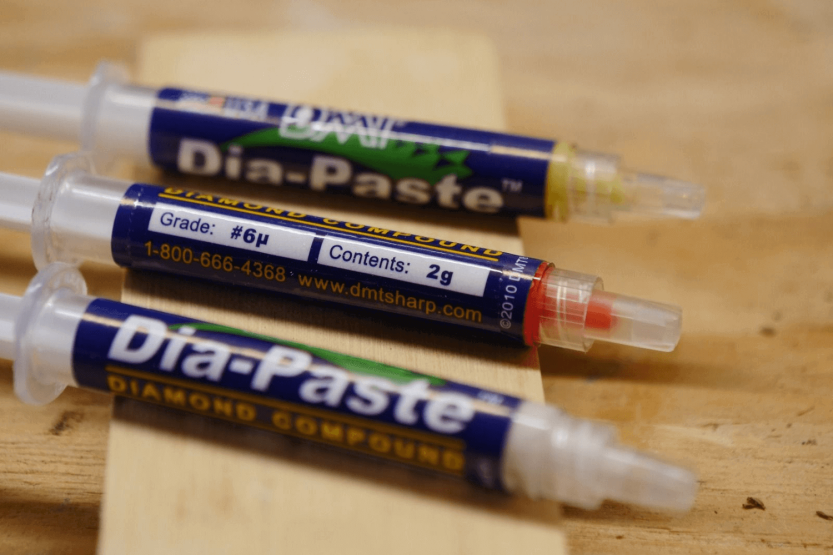 Conjunto de 3 seringas de pasta de polimento diamantada DMT Dia-Paste 1, 3 e 6 microns