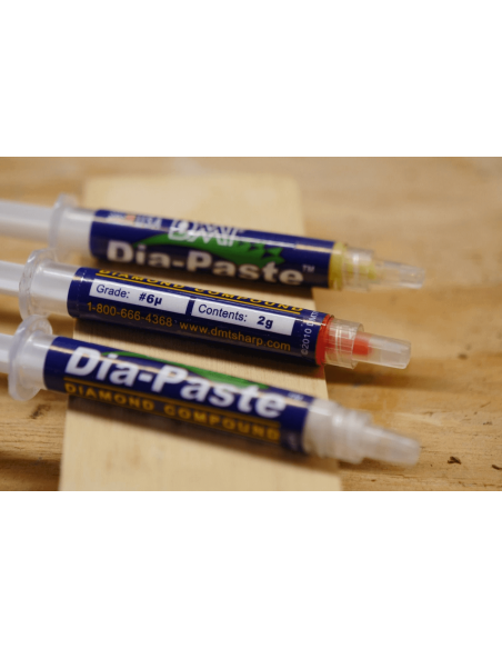 Conjunto de 3 seringas de pasta de polimento diamantada DMT Dia-Paste 1, 3 e 6 microns