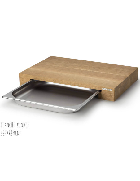 Stainless steel gastronome tray for Continenta cutting board - 35.5x32.5x4cm