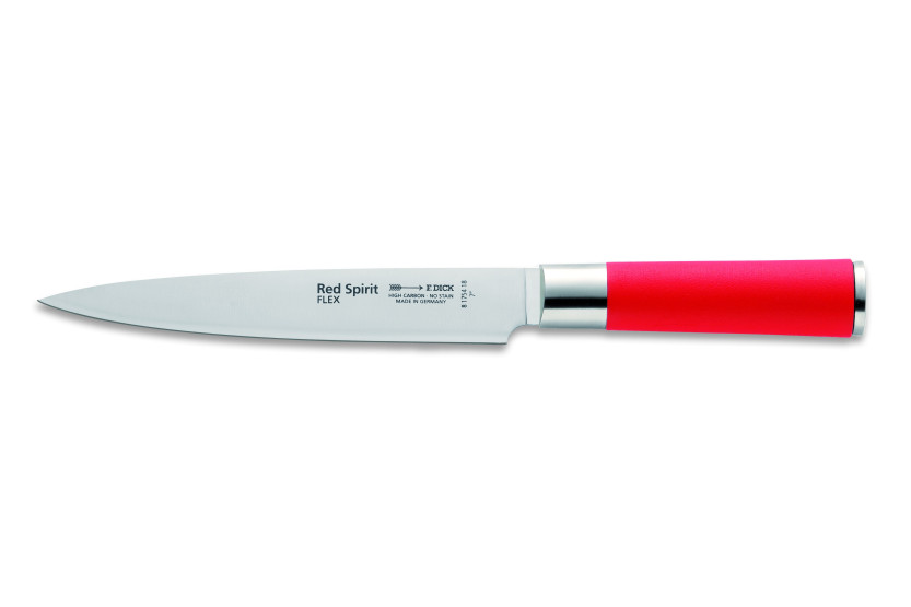 DICK Red Spirit joustava filet de sole veitsi ruostumatonta terästä 18cm punainen kahva