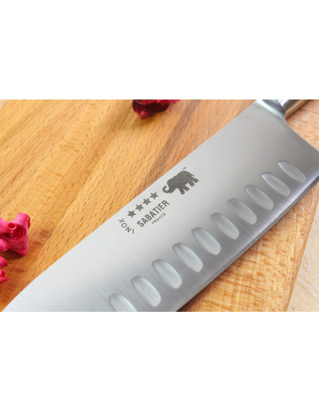 Sabatier Ideal Elephant Forged faca santoku de 17 cm com cabo em madeira de oliveira