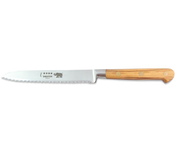 Sabatier Ideal Elephant Forged Microdented Tomato Knife 13cm Olive wood handle