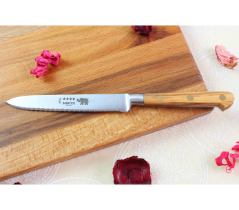 Sabatier Ideal Elephant Taottu Microdented tomaattiveitsi 13cm Oliivipuinen kahva 2