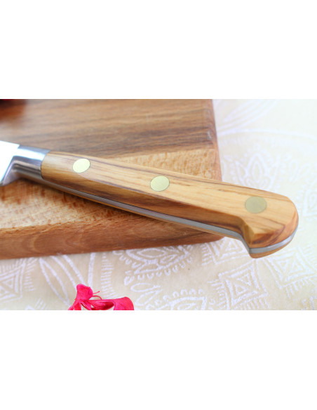 Sabatier Ideal Elephant Forged Microdented Tomato Knife 13cm Olive wood handle
