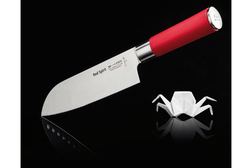DICK Red Spirit santoku mes roestvrij staal 18cm rood handvat