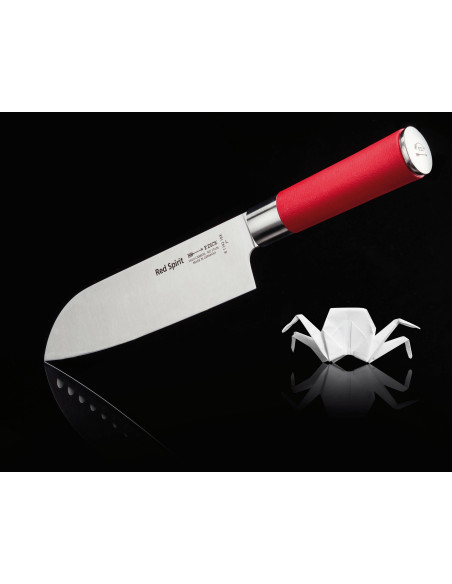 DICK Red Spirit santoku-kniv i rustfritt stål 18 cm med rødt skaft