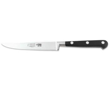 Sabatier Éléphant Idéal Forgé steakmes 13cm glad lemmet zwart nylon handvat