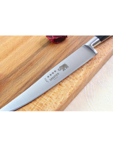 Sabatier Steakmesser Elefant Ideal geschmiedet glatte Klinge 13cm Nylongriff schwarz