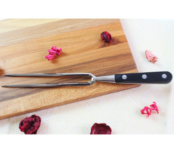 Forchetta da carne Sabatier Ideal Forged Elephant 17 cm manico in nylon nero 2