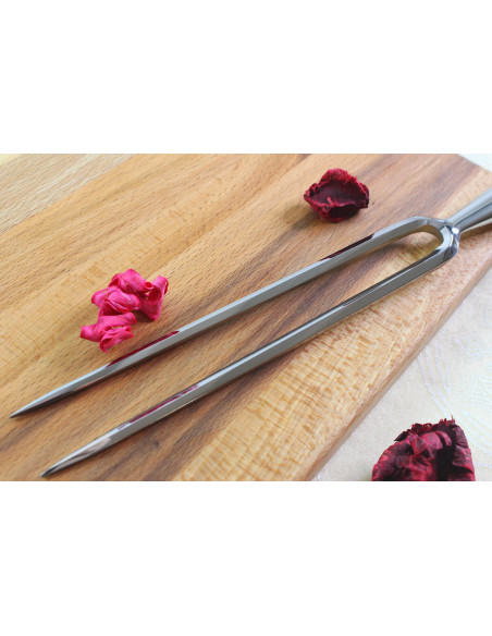 Sabatier gesmede Ideal olifant vleesvork 17cm zwart nylon handvat