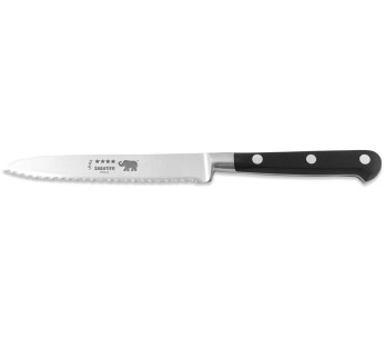 Sabatier Ideal Elephant Forged Microdented Tomato Knife 13cm black nylon handle