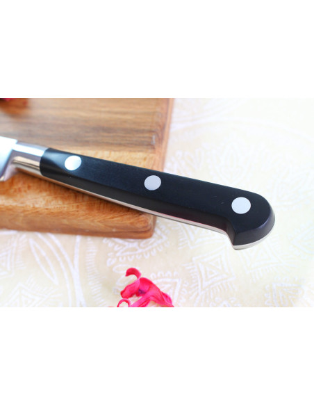 Sabatier Éléphant Idéal Forgé microdenté tomato knife 13cm black nylon handle