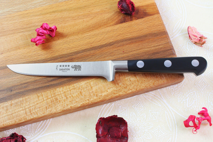 Sabatier Éléphant Idéal Forgé boning knife 13cm black nylon handle