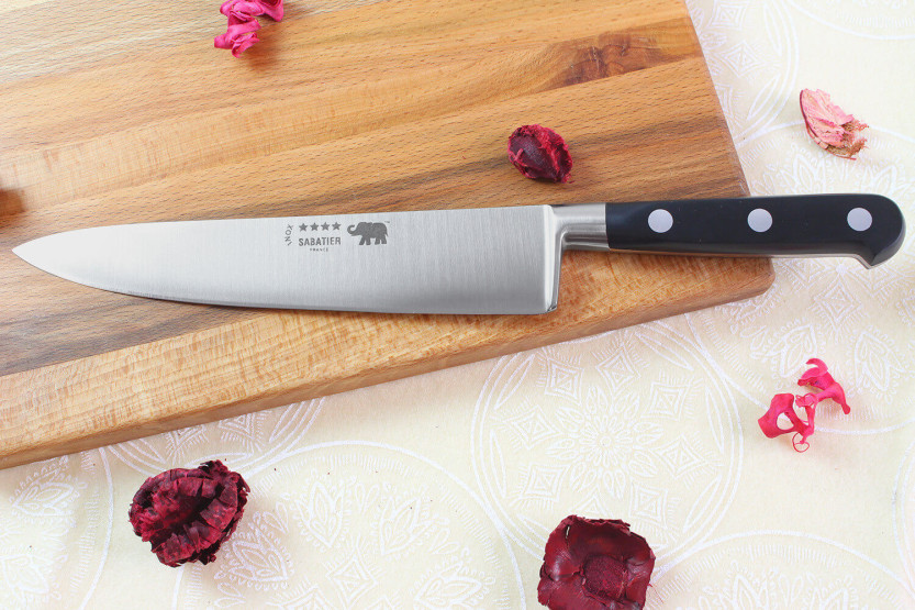 Kokk kniv Sabatier Elephant 20cm Ideal Forged svart nylonhåndtak