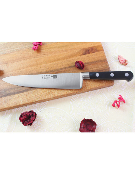 Kokk kniv Sabatier Elephant 20cm Ideal Forged svart nylonhåndtak