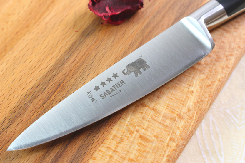 Sabatier Ideal Elephant Forged 10 cm svart nylonhåndtak med skjærekniv