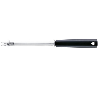Triangelformad ostkniv 26cm svartgrönt grepphandtag