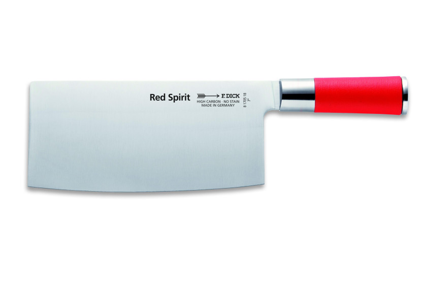 DICK Red Spirit Chinees koksmes roestvrij staal 18cm rood handvat