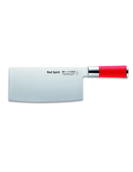 Faca de cozinheiro chinesa DICK Red Spirit Cabo vermelho em aço inoxidável de 18 cm