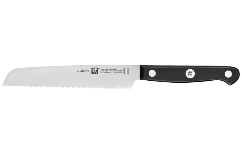 Faca universal serrilhada ZWILLING Gourmet 13cm com cabo rebitado