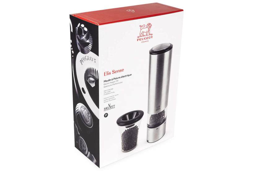 Peugeot Elis Sense U'Select 20cm stainless steel electric pepper mill with light
