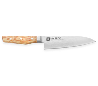 Faca de chef japonesa Shimomura Un-Ryu 17cm 33 camadas de damasco