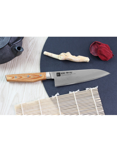 Shimomura Un-Ryu 17cm 33 laags damascus japans koksmes