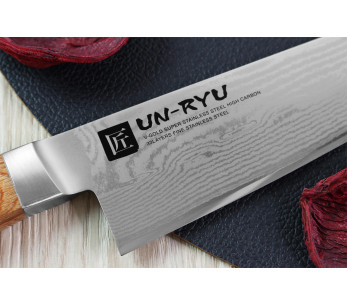 Shimomura Un-Ryu 17cm 33 lager damaskus japansk kockkniv 2
