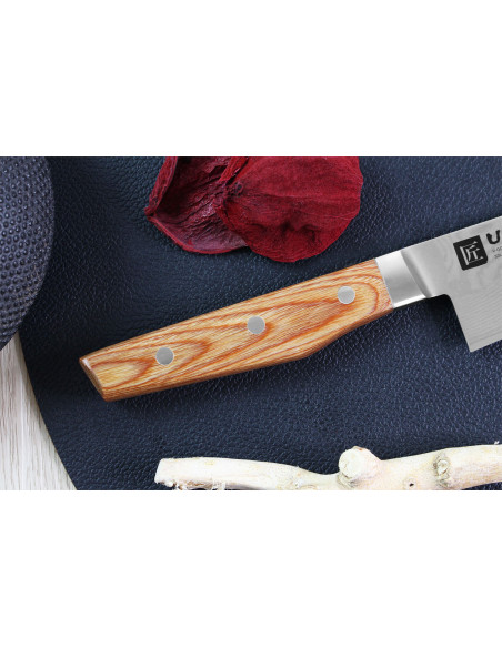 Shimomura Un-Ryu 17cm 33 laags damascus japans koksmes