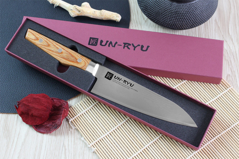 Shimomura Un-Ryu 17cm 33 laags damascus japans koksmes
