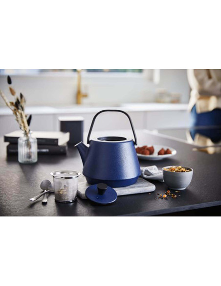 Blaue Teekanne Beka Saga aus Gusseisen 1,2L