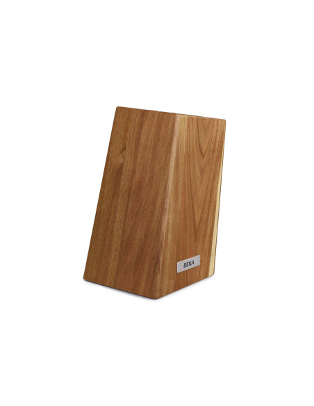 Beka Nomad empty inclined knife block in acacia wood