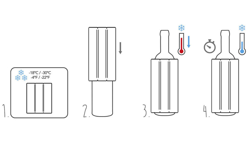Refrigeratore per champagne Vacu Vin noir