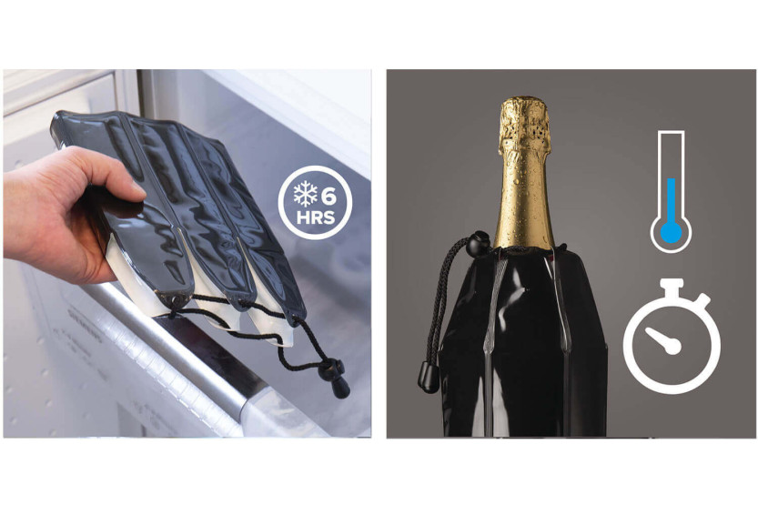 Frigorífico para champanhe Vacu Vin noir