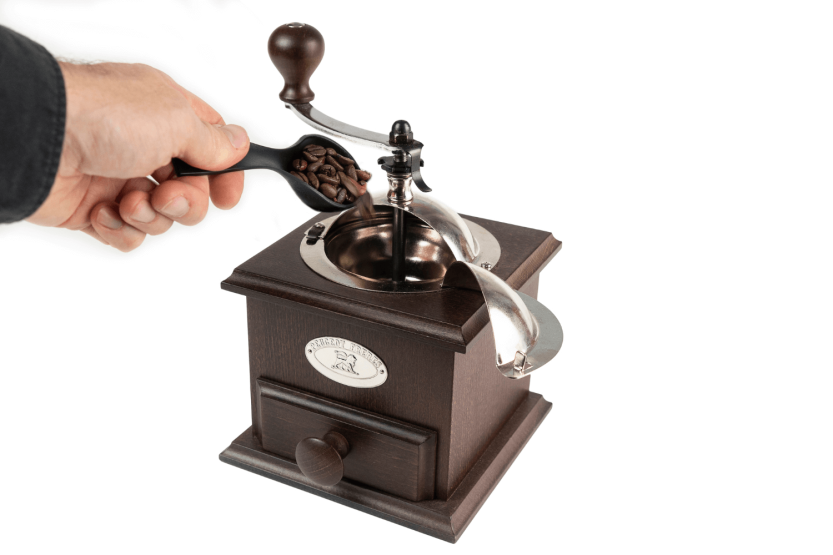 Peugeot Nostalgie manuell kaffekvarn i chokladbok 21cm