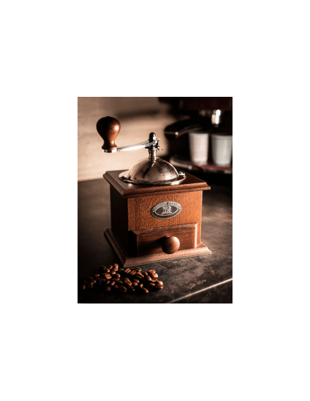 Peugeot Nostalgie manuell kaffekvarn i chokladbok 21cm