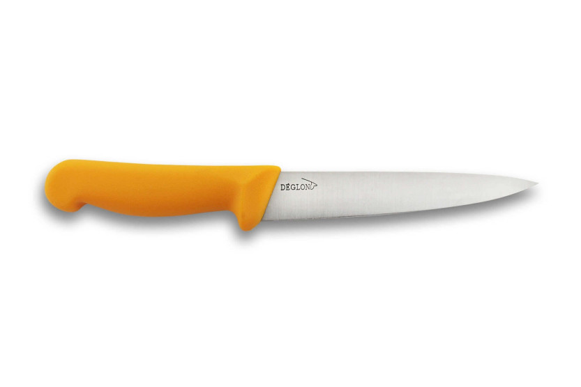 Déglon Profil professional bleeding knife 14cm blade - yellow handle