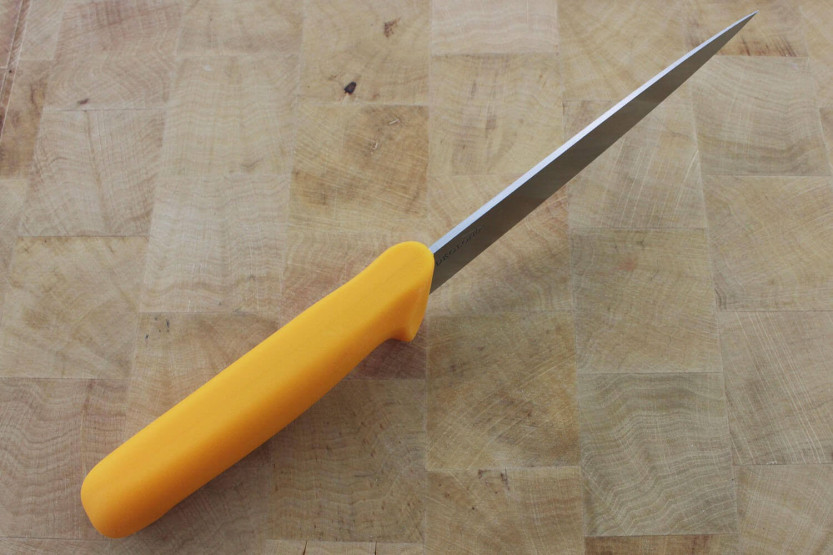 Déglon Profil coltello professionale per sanguinare con lama da 14 cm - manico giallo