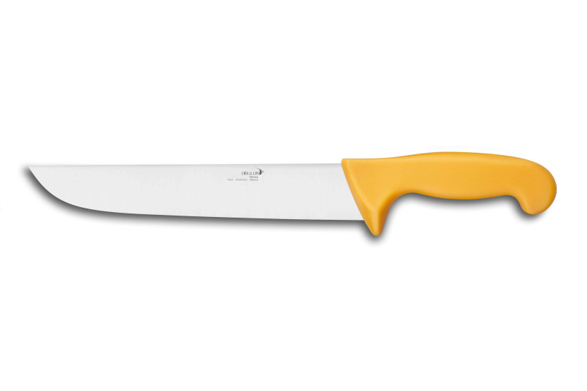 Teurastusveitsi Déglon Profil terä 25cm keltainen kahva