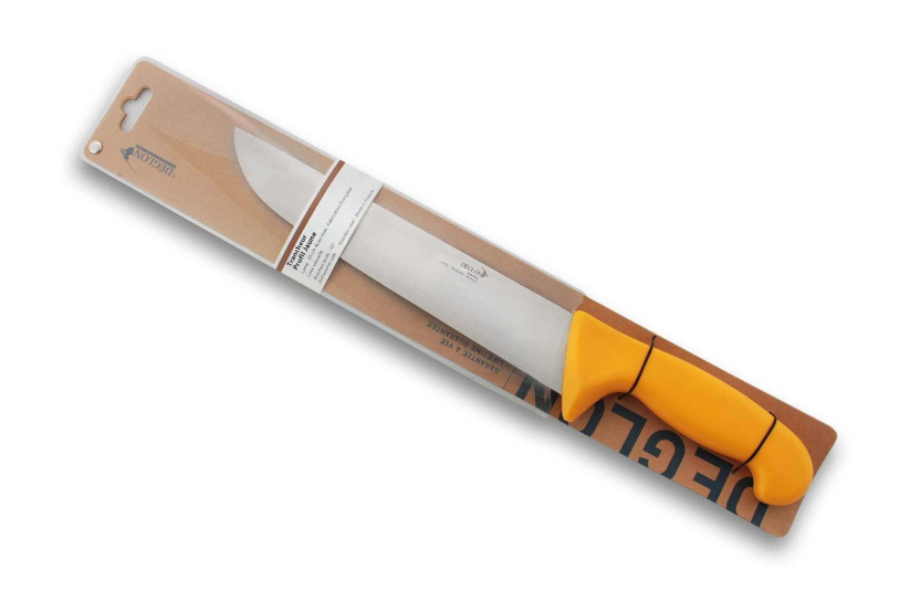 Professional butcher knife Déglon Profil blade 25cm - yellow handle