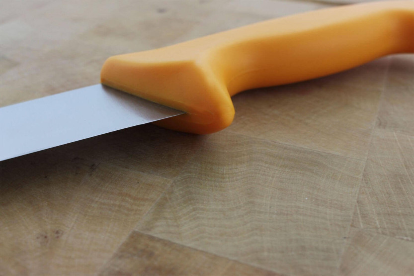 Professional butcher knife Déglon Profil 35cm blade - yellow handle