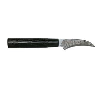 Tojiro Shippu Cuchillo de pico de pájaro Black Damas Cuchillo de pico de pájaro 7cm hoja