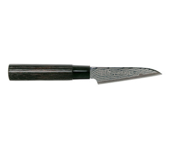 Tojiro Shippu Musta Damas kuorintaveitsi 9cm terä
