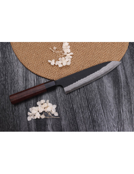 Nao Yamamoto Damascus AS forged japanese chef ' s knife 18cm