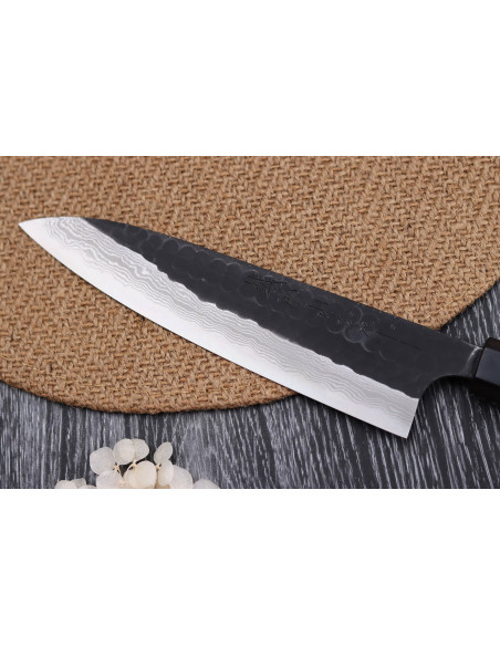Nao Yamamoto Damascus AS forged japanese chef ' s knife 18cm