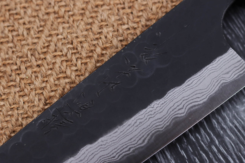 Nao Yamamoto Damascus AS forged japanese chef ' s knife 18cm