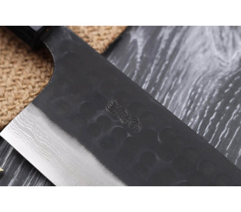 Nao Yamamoto Damascus AS karkeasti taottu 16.5cm japanilainen nakiri veitsi 2