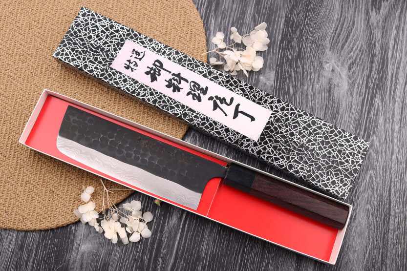 Nao Yamamoto Damasco AS 16,5 cm Coltello giapponese coltello nakiri , forgiato a mano